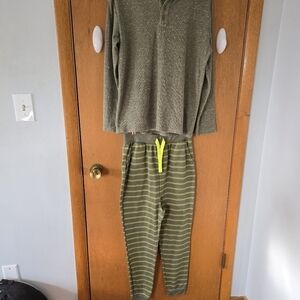 Green Striped Lounge Set